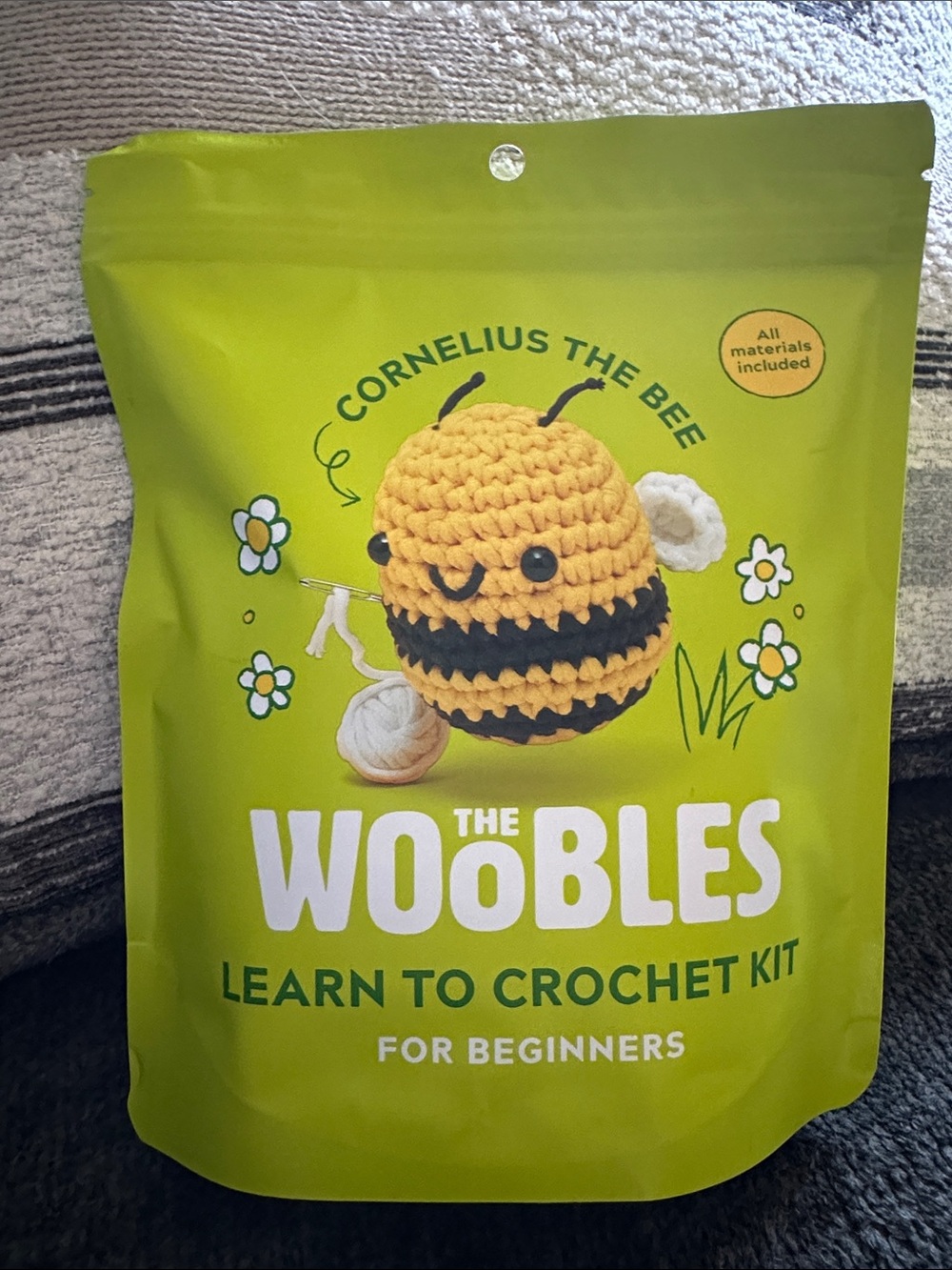 Cornelius the Bee Learn to Crochet Kit - Yellow